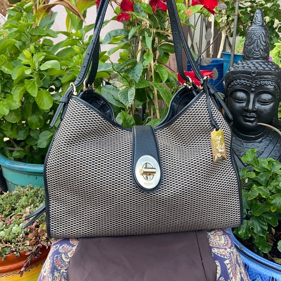 👜 Coach Woven Jacquard and Leather Double Strap Shoulder Bag 👜 - Picture 17 of 17